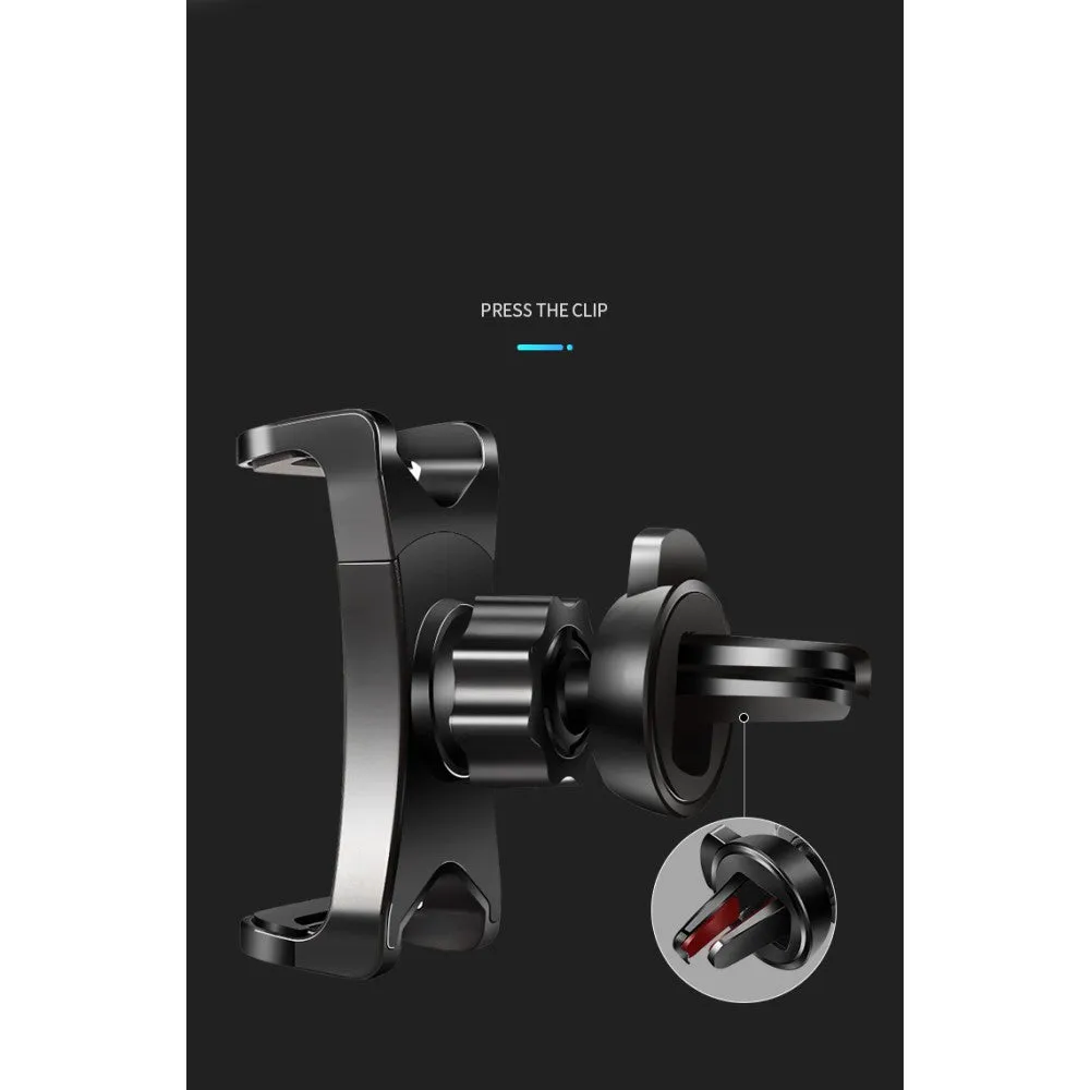 3 in 1 Car GPS Smartphone Holder: Dashboard / Visor Clamp   AC Grid Clip for Zopo Speed 7, ZP951 - Black