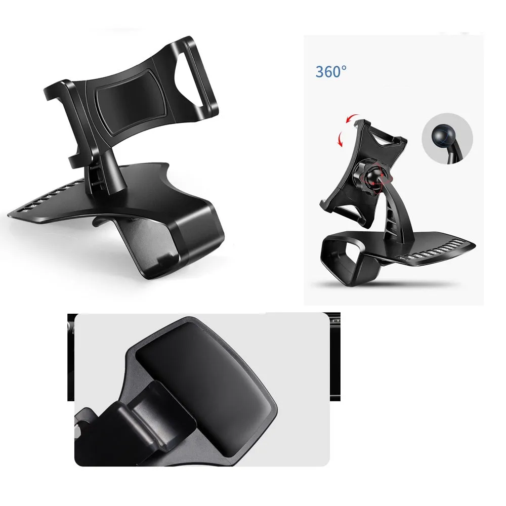 3 in 1 Car GPS Smartphone Holder: Dashboard / Visor Clamp   AC Grid Clip for Zopo Speed 7, ZP951 - Black
