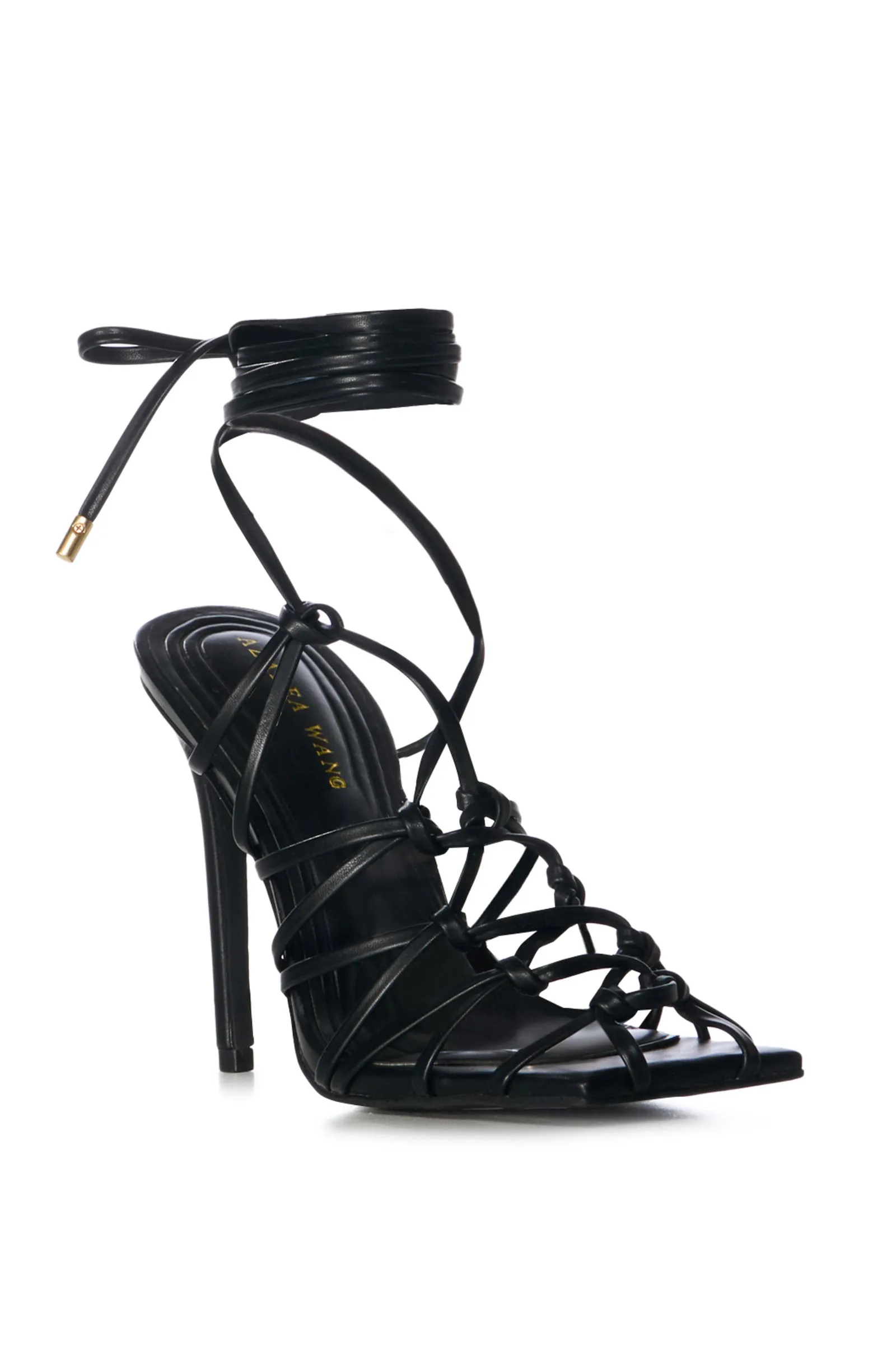 AMENRA-BLACK ROPE HEELED SANDAL