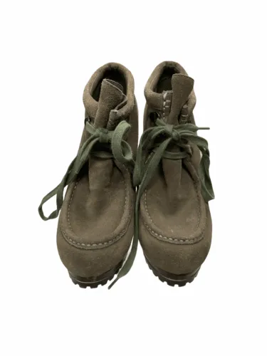 Ash Poppy Heels Suede Leather Lace Up Womens Ankle Booties Size 37 EU 7 US