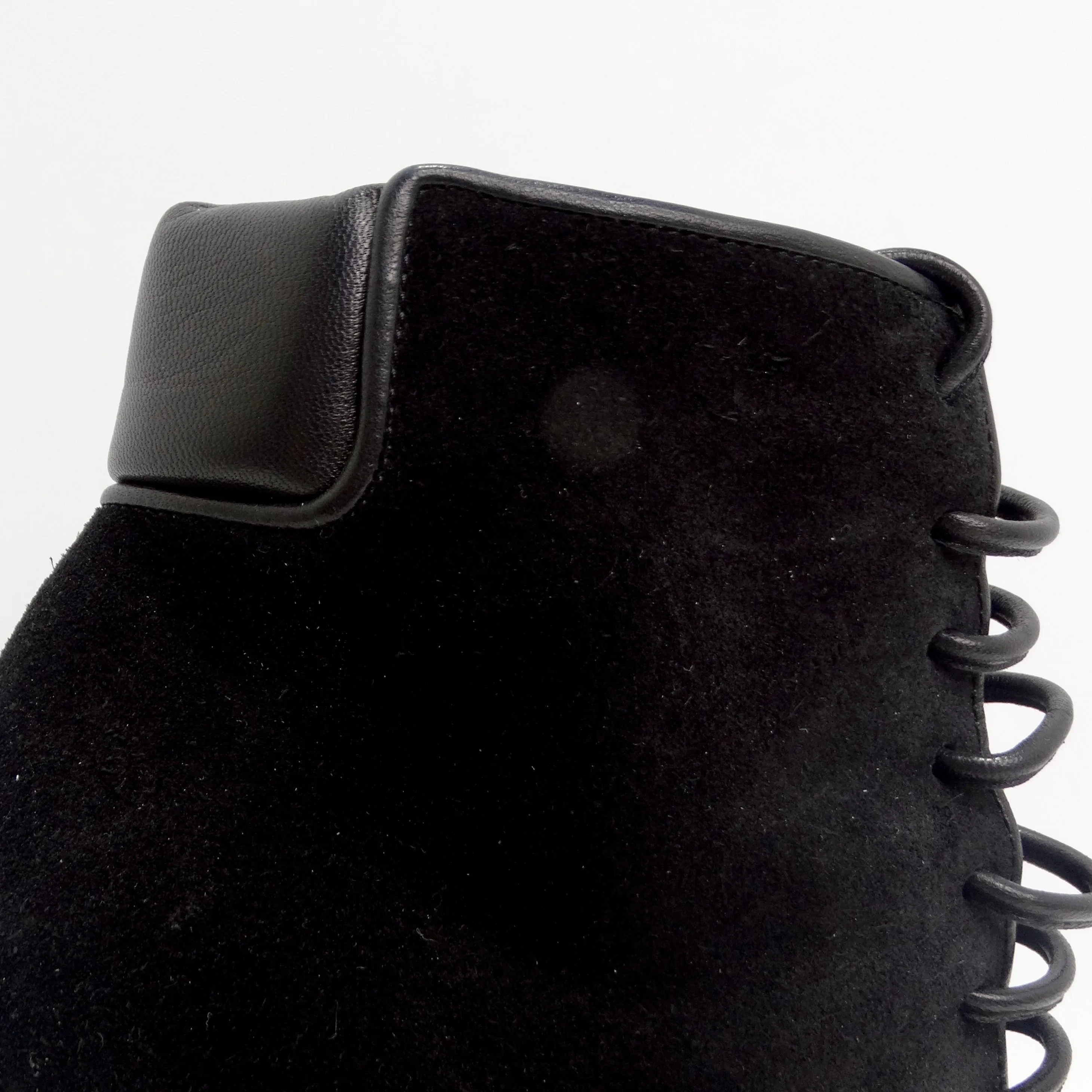 Barbara Bui Suede Platform Lace Up Boots