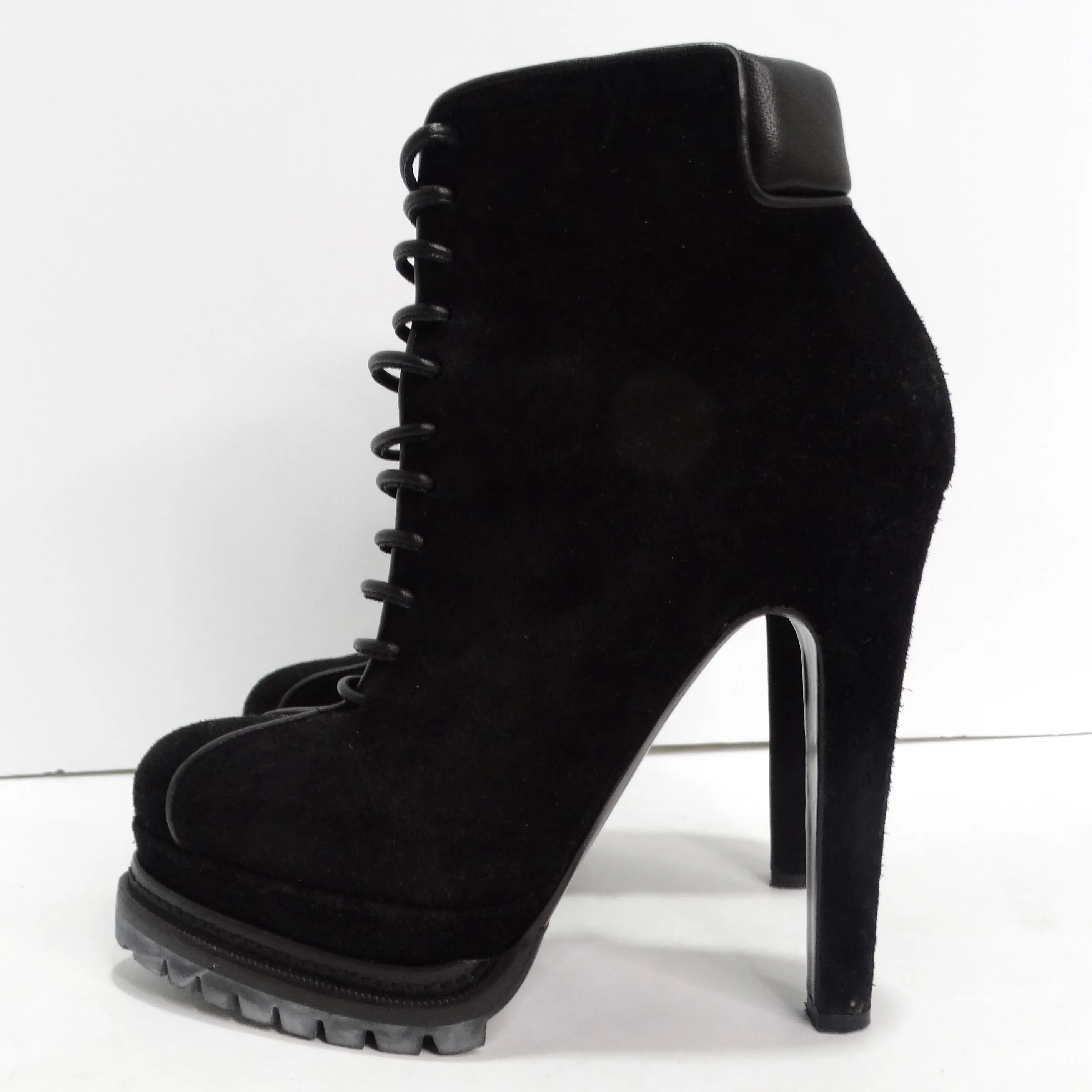 Barbara Bui Suede Platform Lace Up Boots