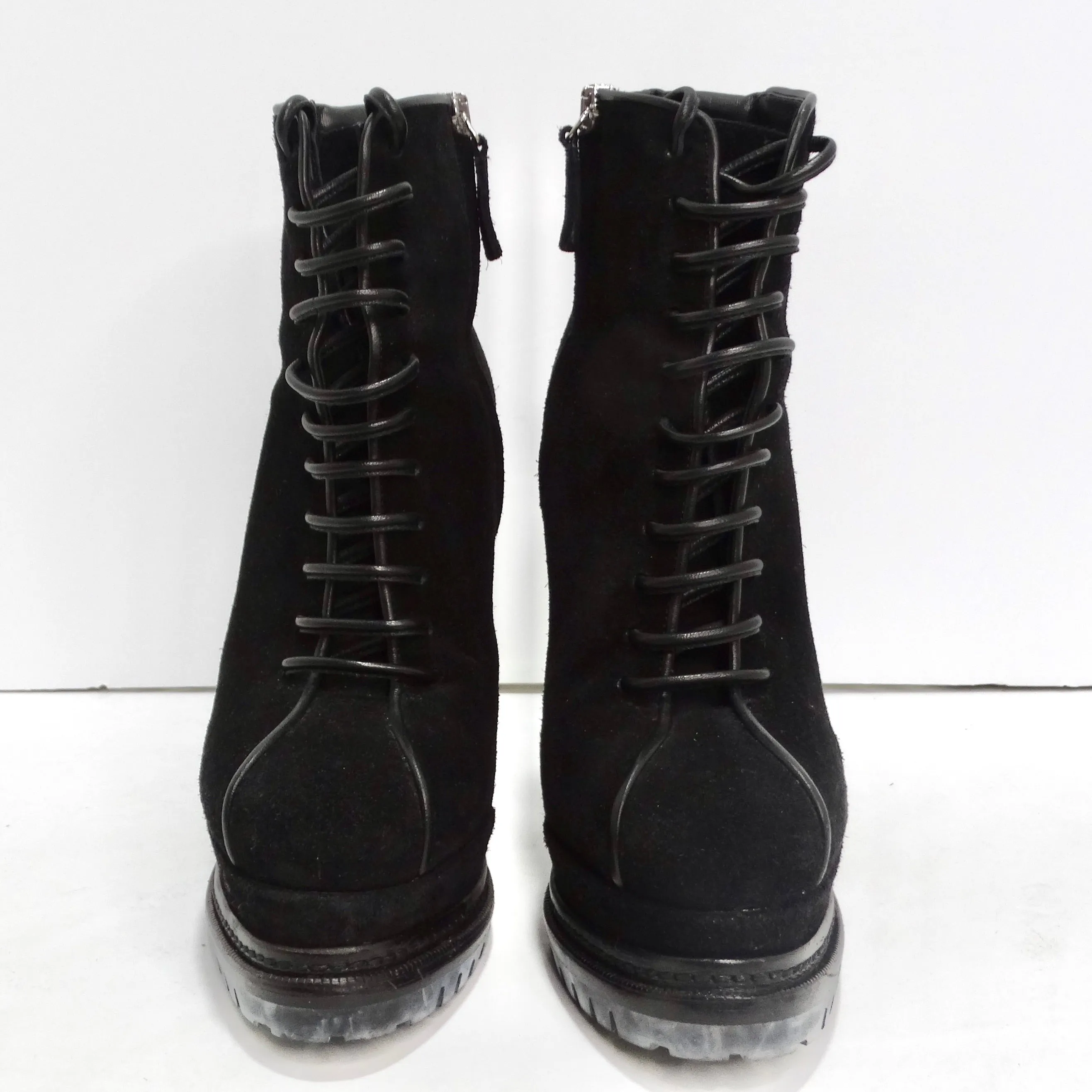 Barbara Bui Suede Platform Lace Up Boots