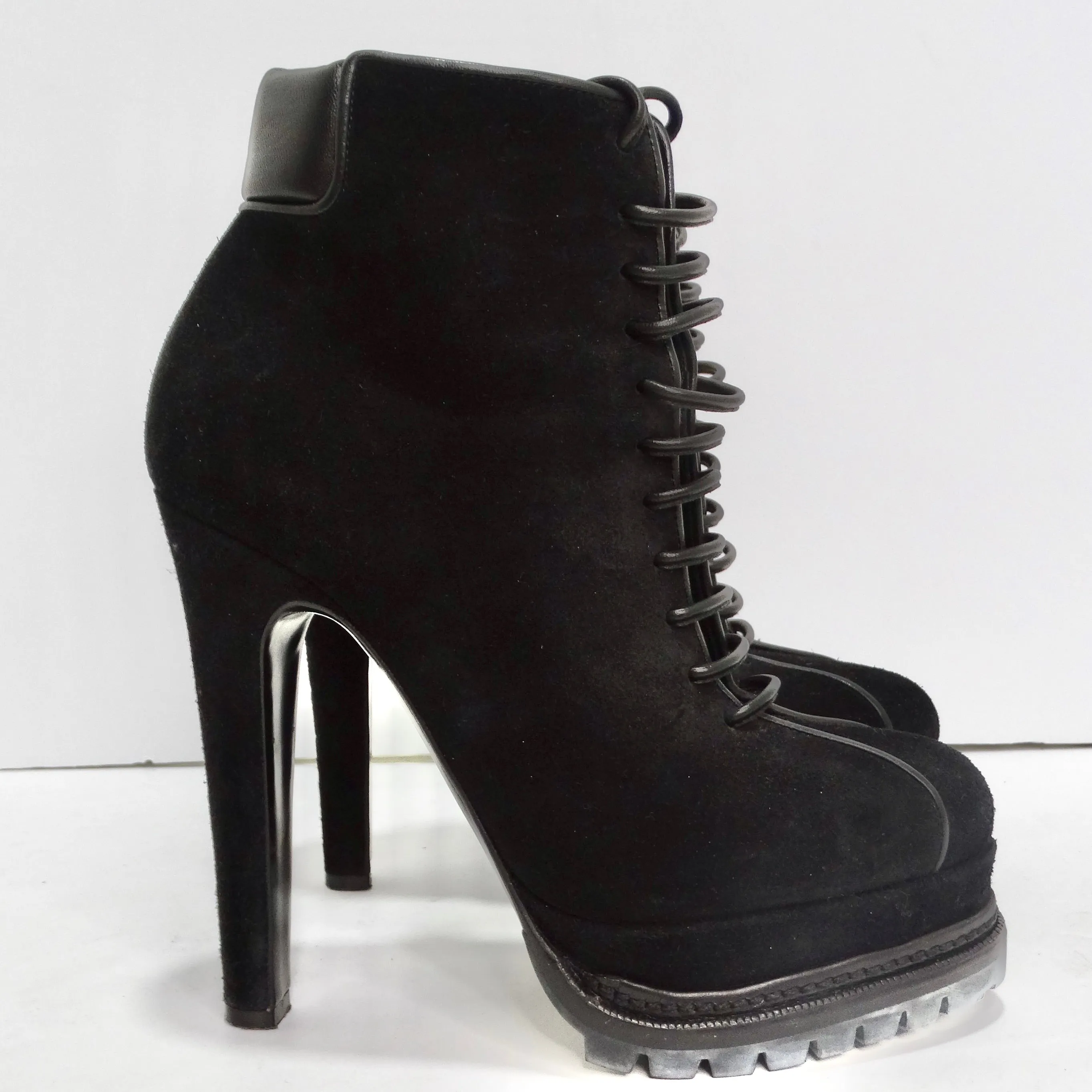 Barbara Bui Suede Platform Lace Up Boots