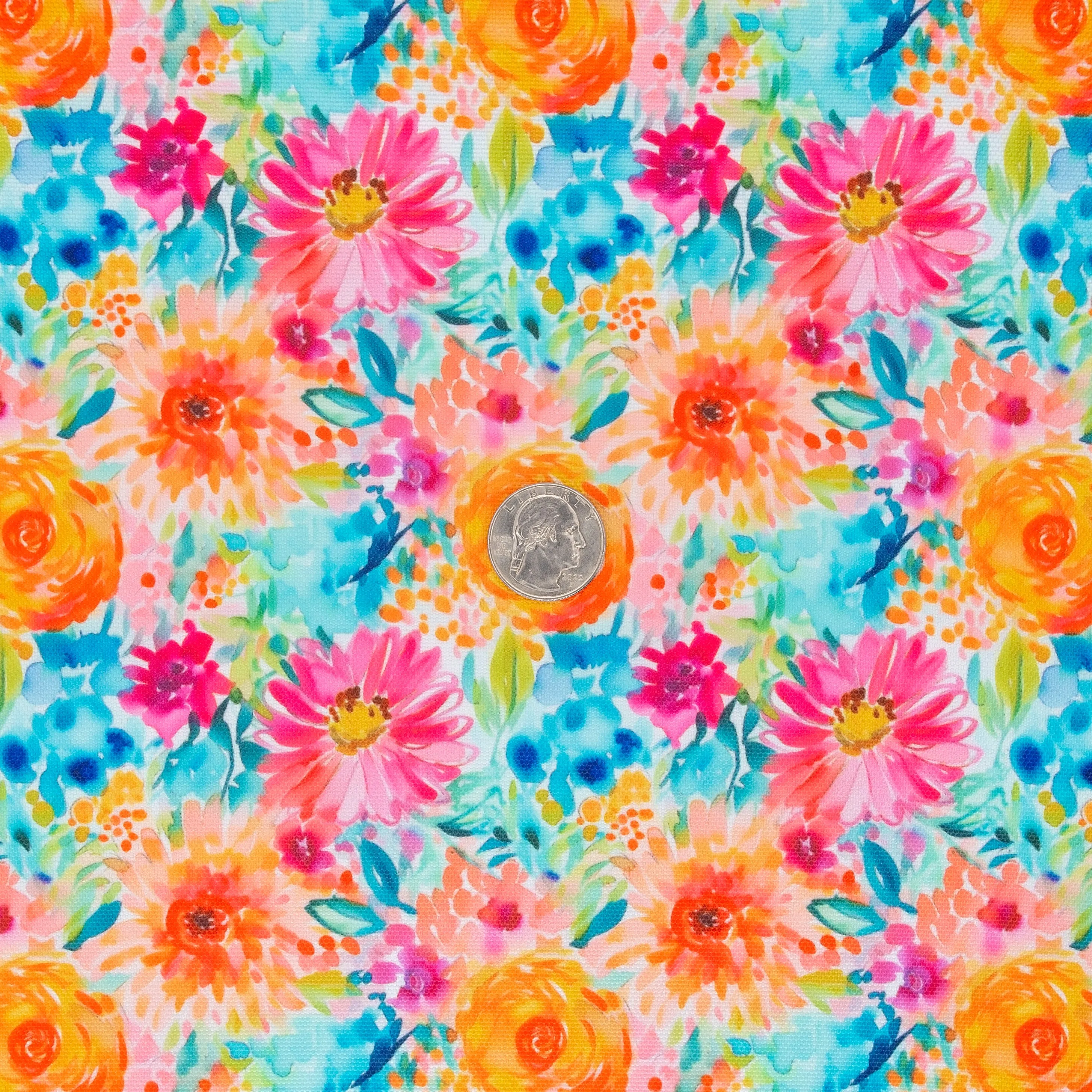 Bloom Boom Water-Resistant Canvas 18" x 58" Roll