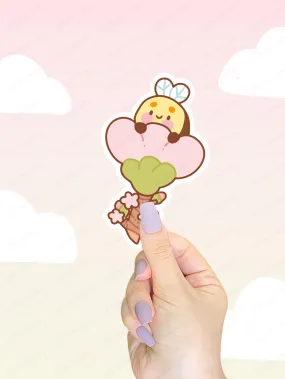 Bumblebutt Sakura Vinyl Sticker | Kawaii Water-Resistant Sticker for Laptops, Planners & Bottles