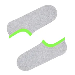 Cotton, No-show, Grey Seamless Socks