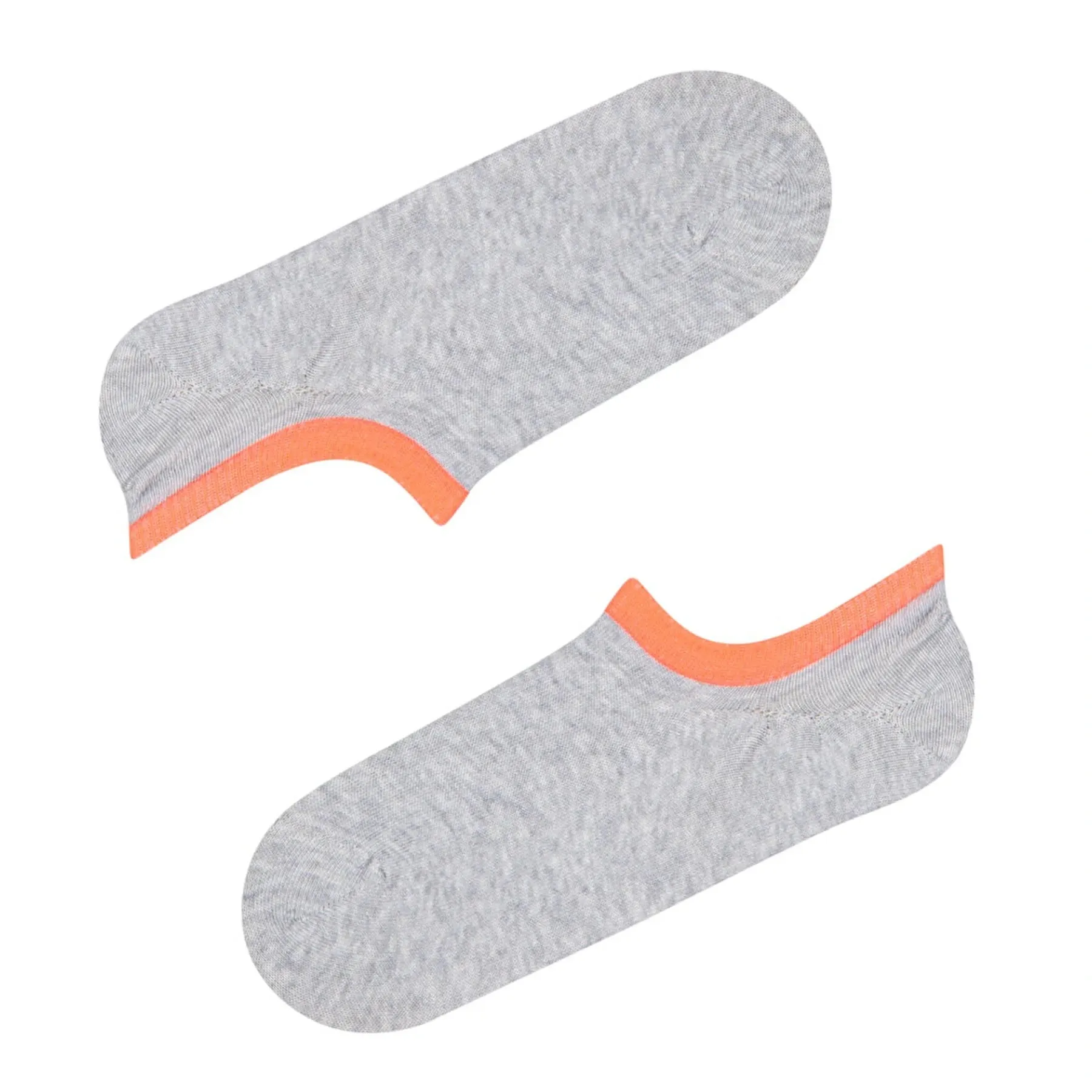 Cotton, No-show, Grey Seamless Socks