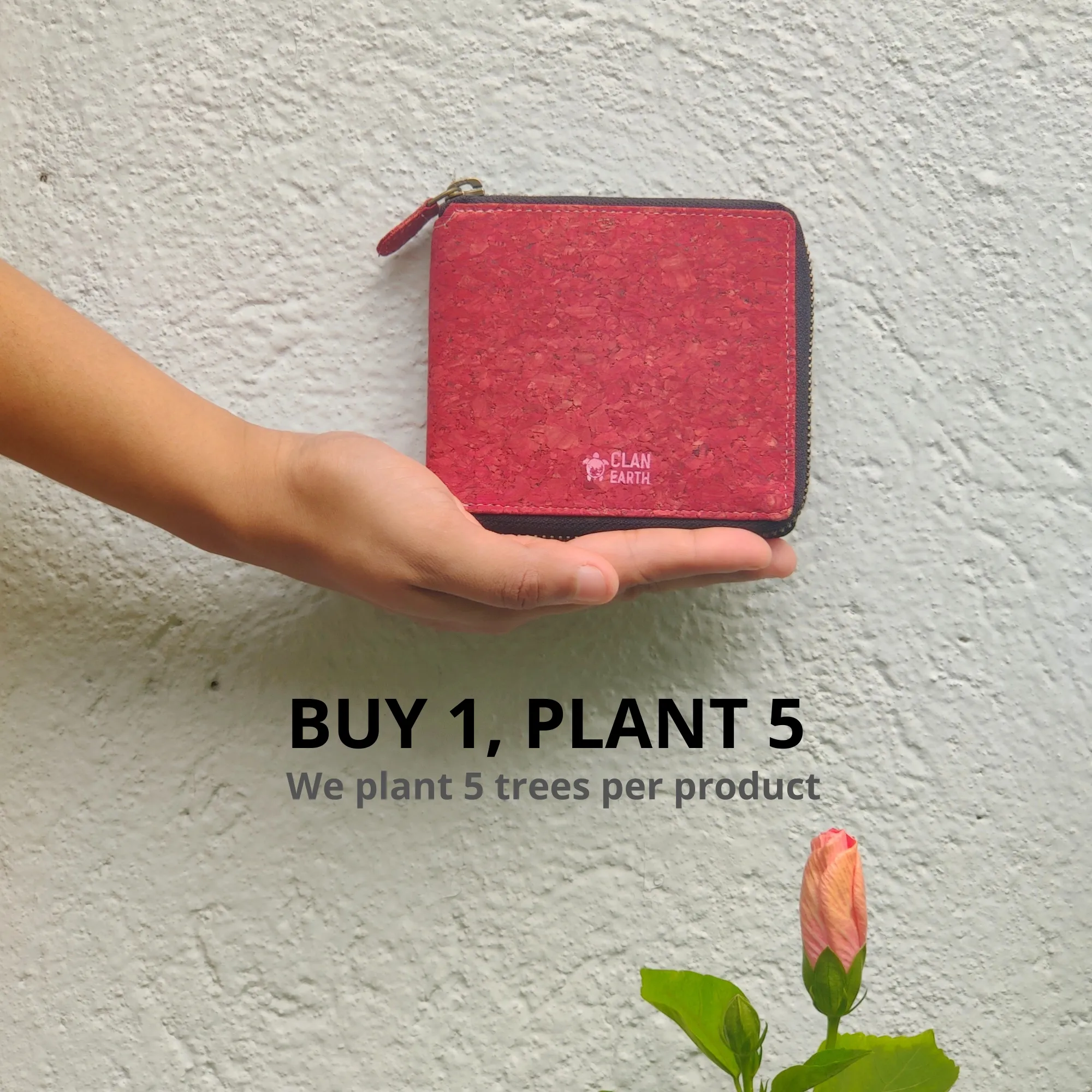 Kiwi Unisex Folding Zip Wallet | Cork Based | Water Resistant | Hand-Crafted | Unisex