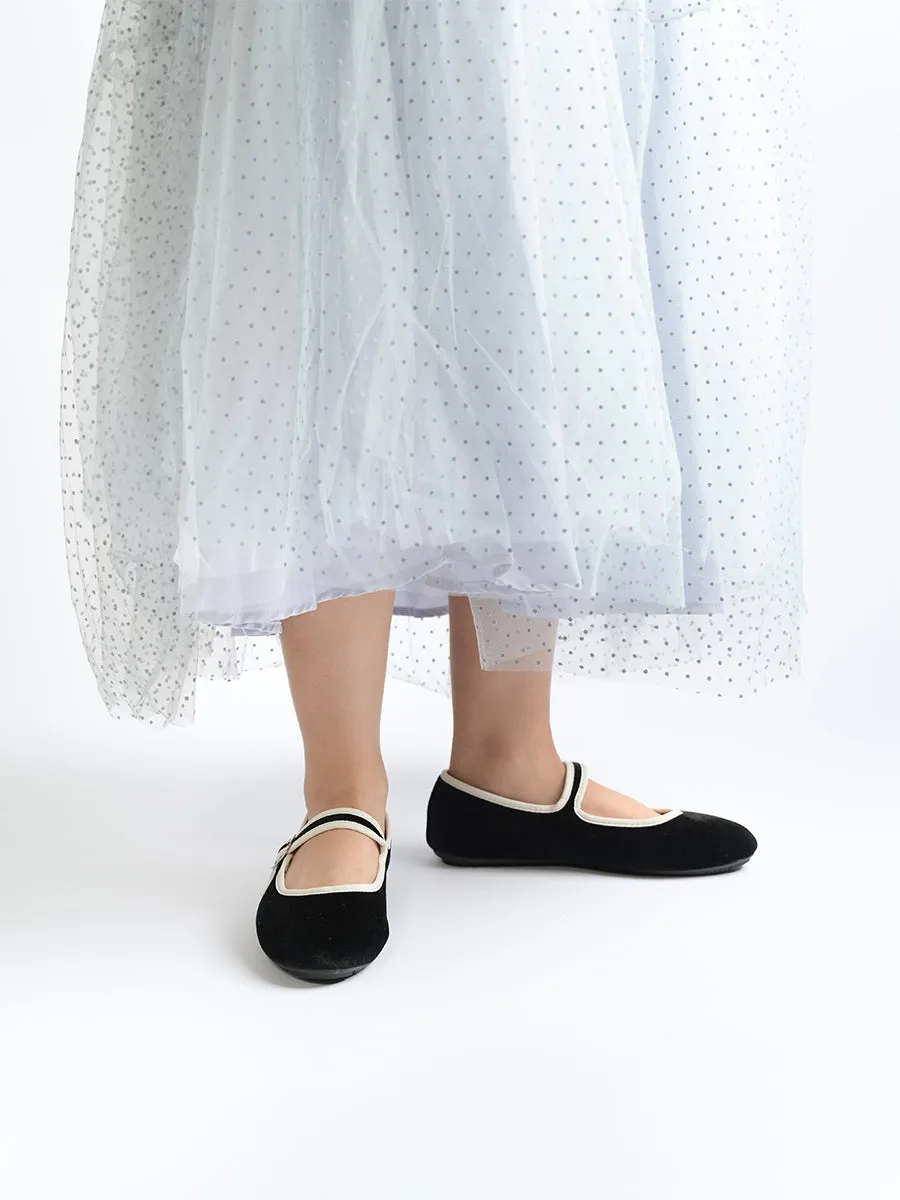 Nikki Ballerina Suede Flats