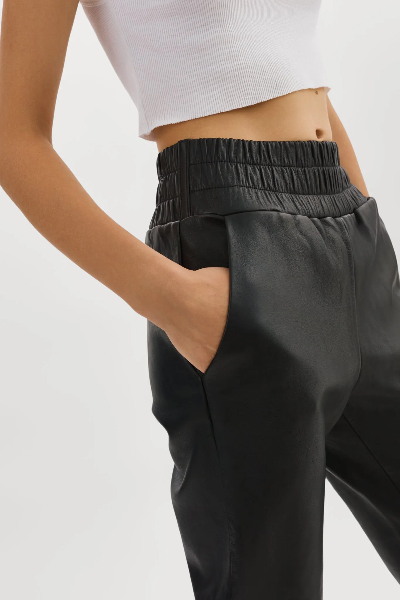 NINETA | Leather Joggers