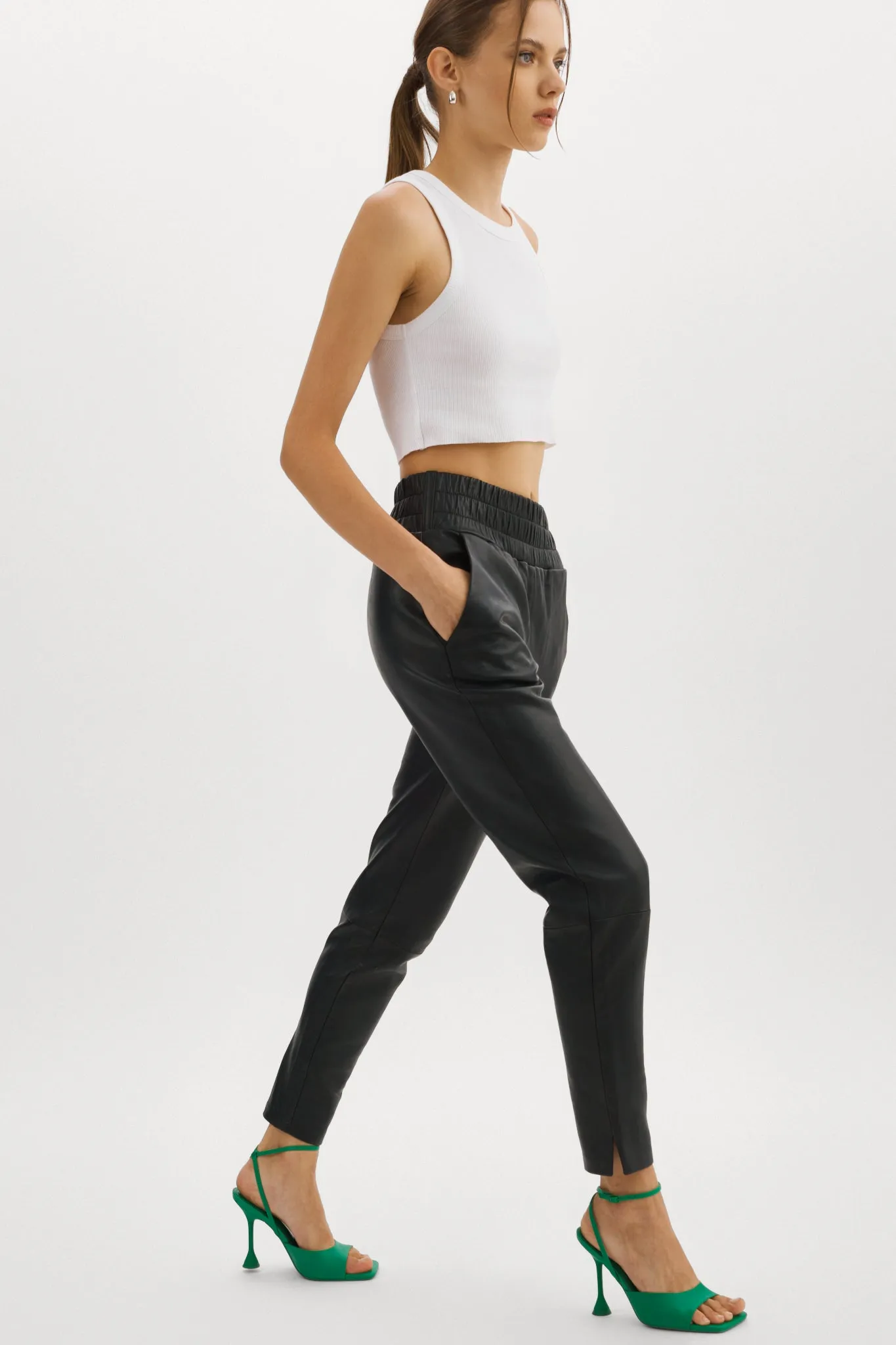 NINETA | Leather Joggers