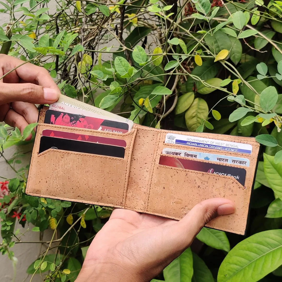 Olive Cork Wallet | Light-weight | Water Resistant | Hand-Crafted | Unisex