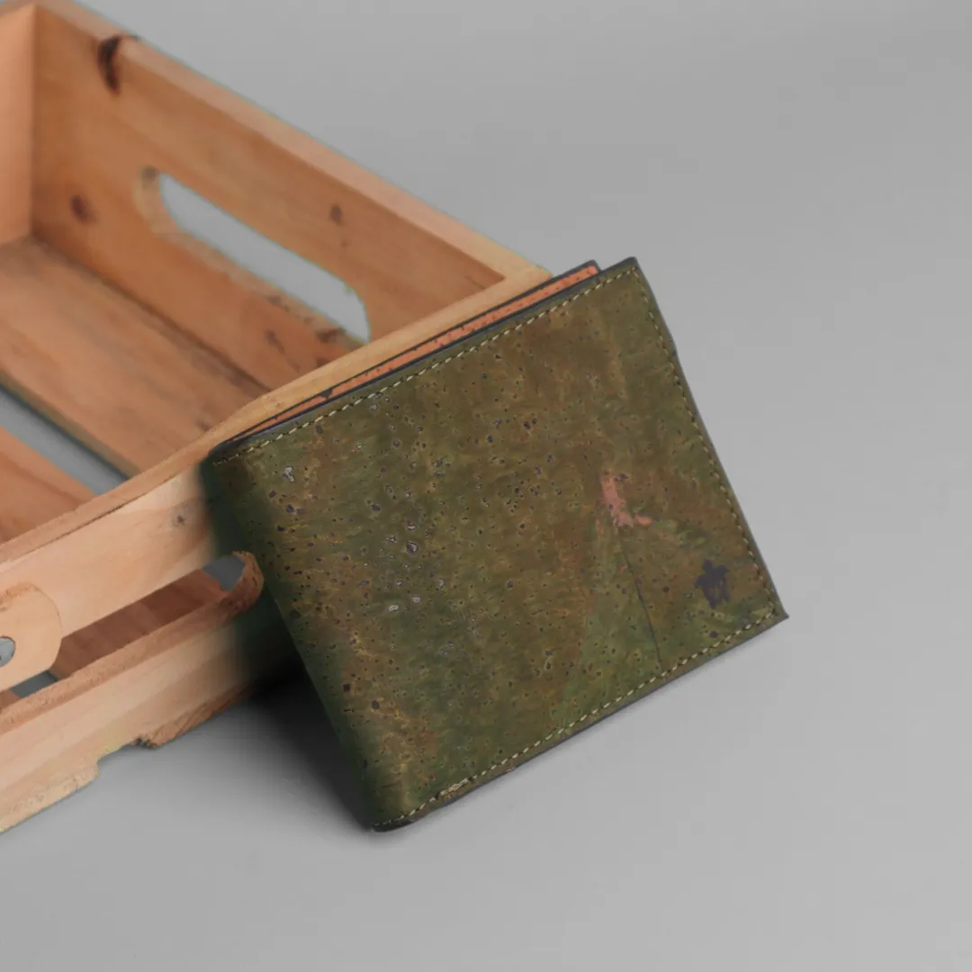 Olive Cork Wallet | Light-weight | Water Resistant | Hand-Crafted | Unisex