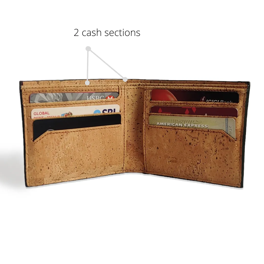 Olive Cork Wallet | Light-weight | Water Resistant | Hand-Crafted | Unisex