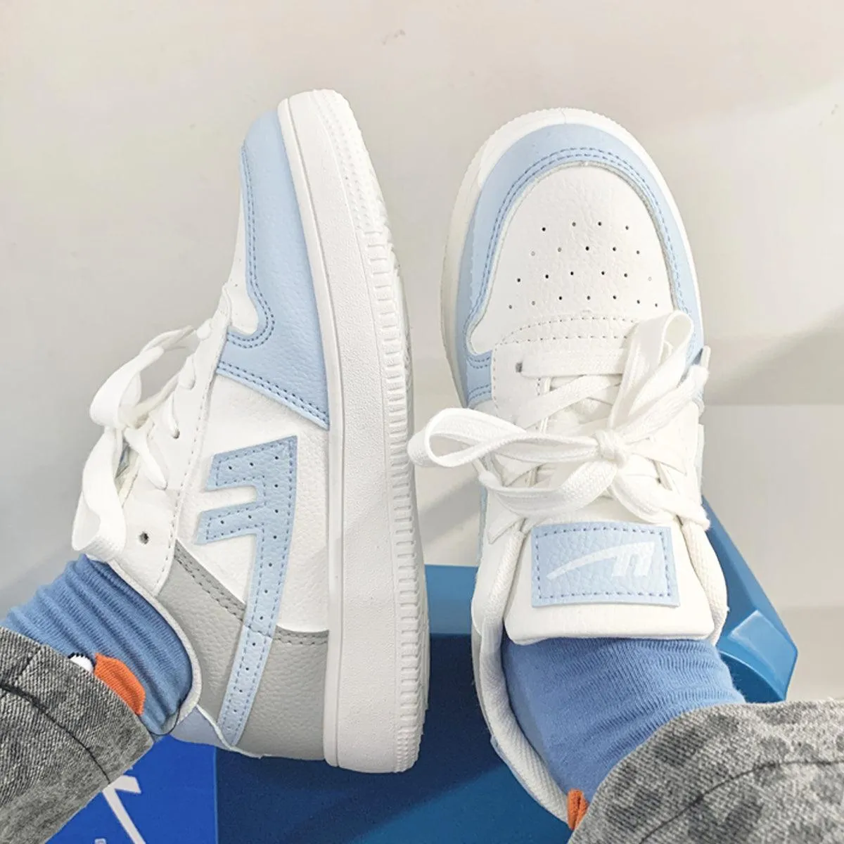 Pastel Blue Softie Aesthetic Sneakers