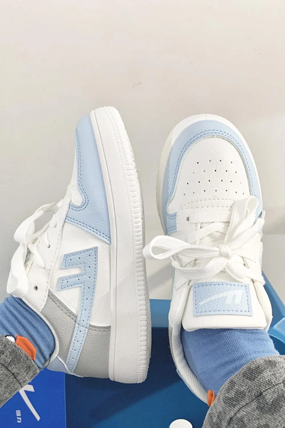 Pastel Blue Softie Aesthetic Sneakers
