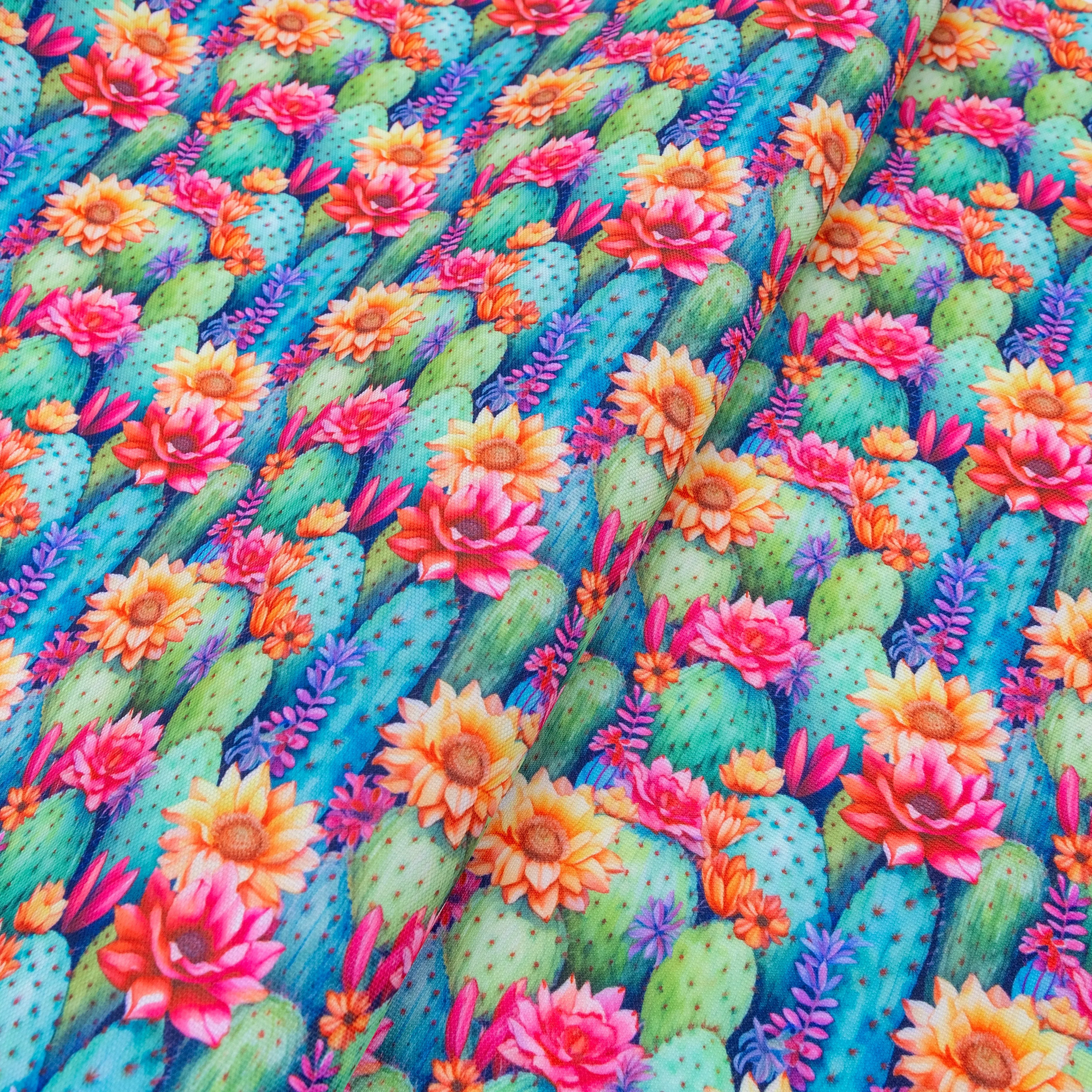 Prickly Petals Water-Resistant Canvas 18" x 58" Roll