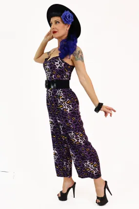 Purple Leopard Jumpsuit