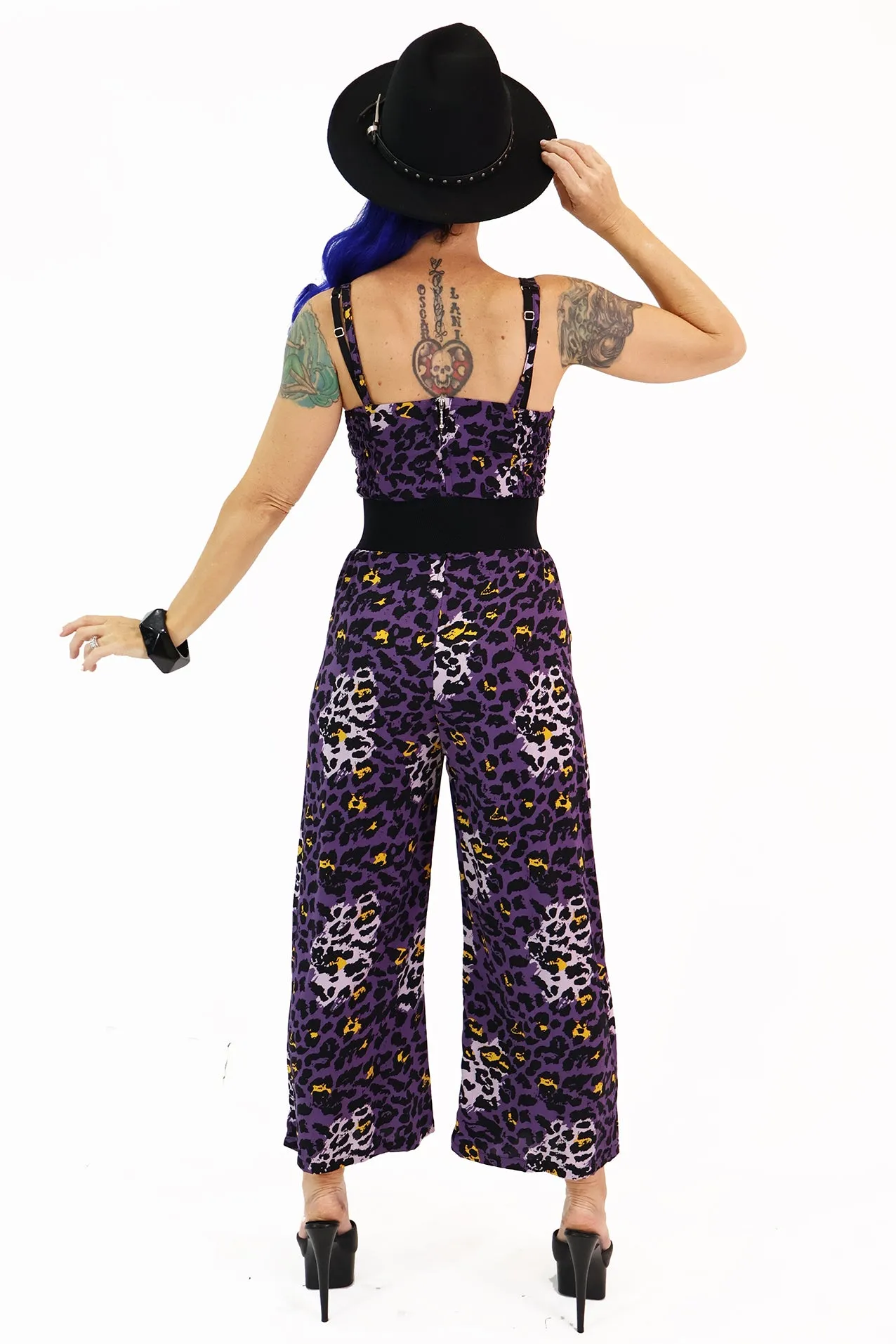Purple Leopard Jumpsuit
