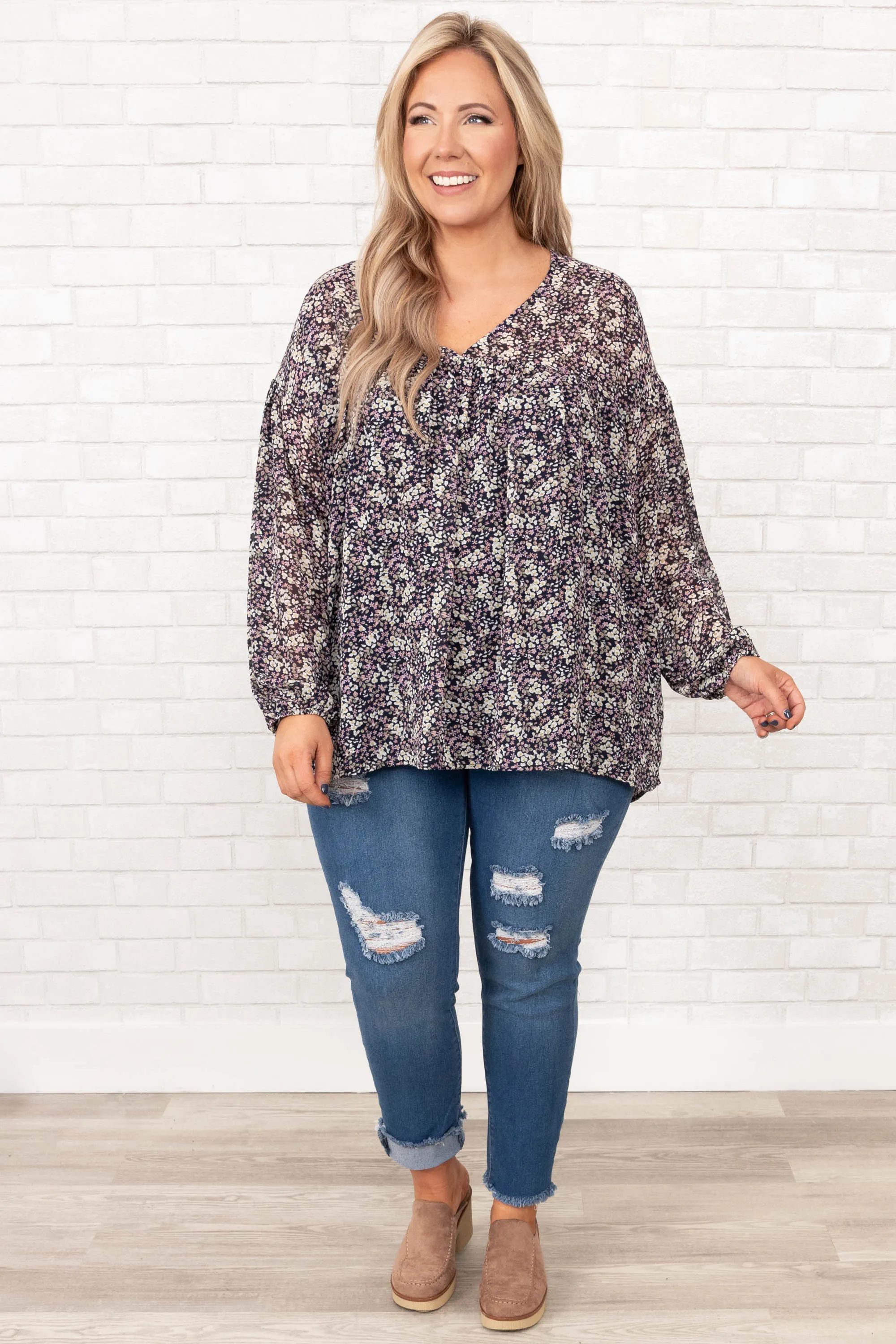 Seeking The Best Top, Navy