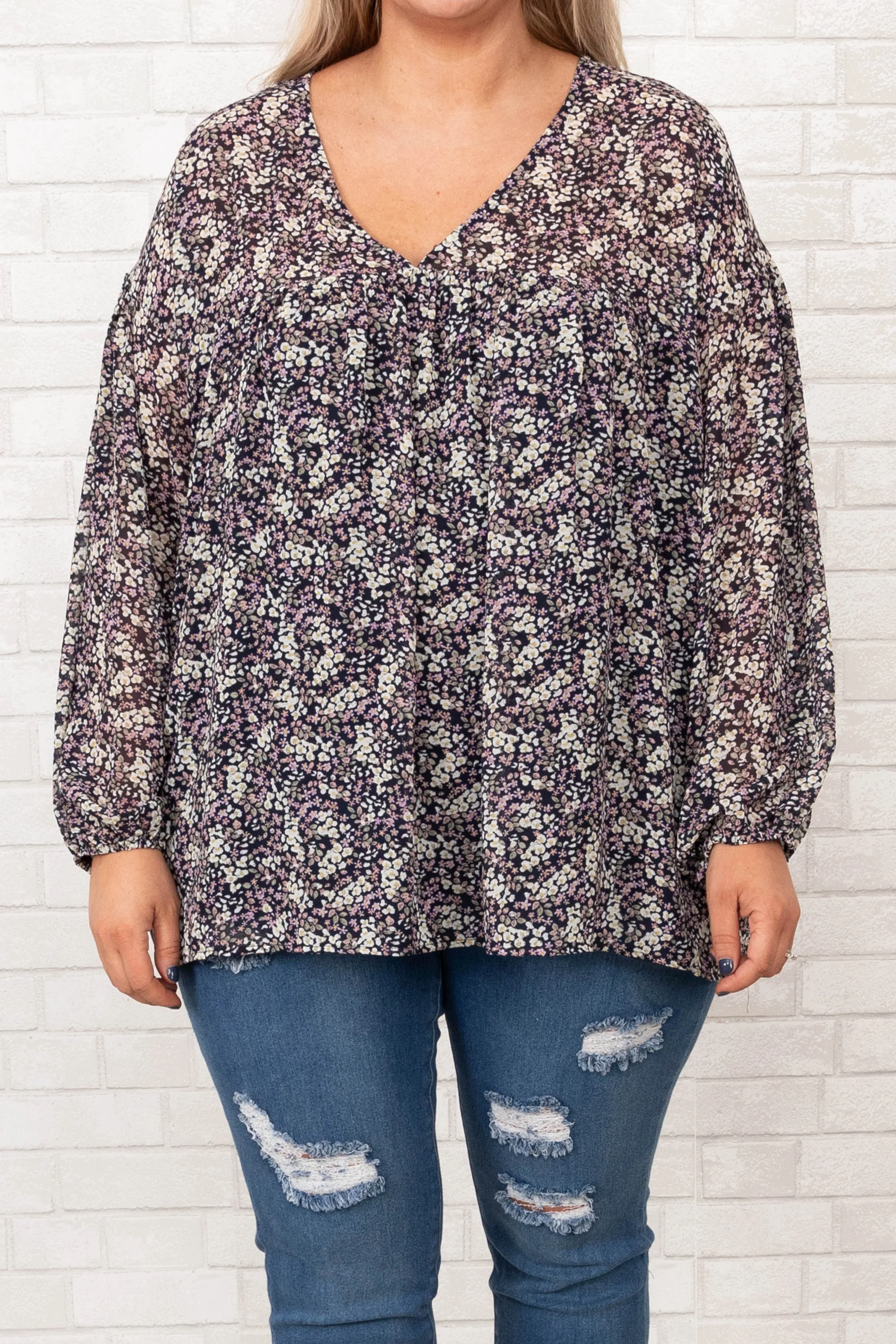 Seeking The Best Top, Navy