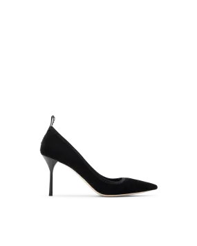 Suede Logo Pumps