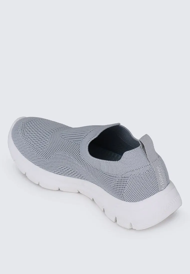 WalkEase Comfy Sneakers In Grey