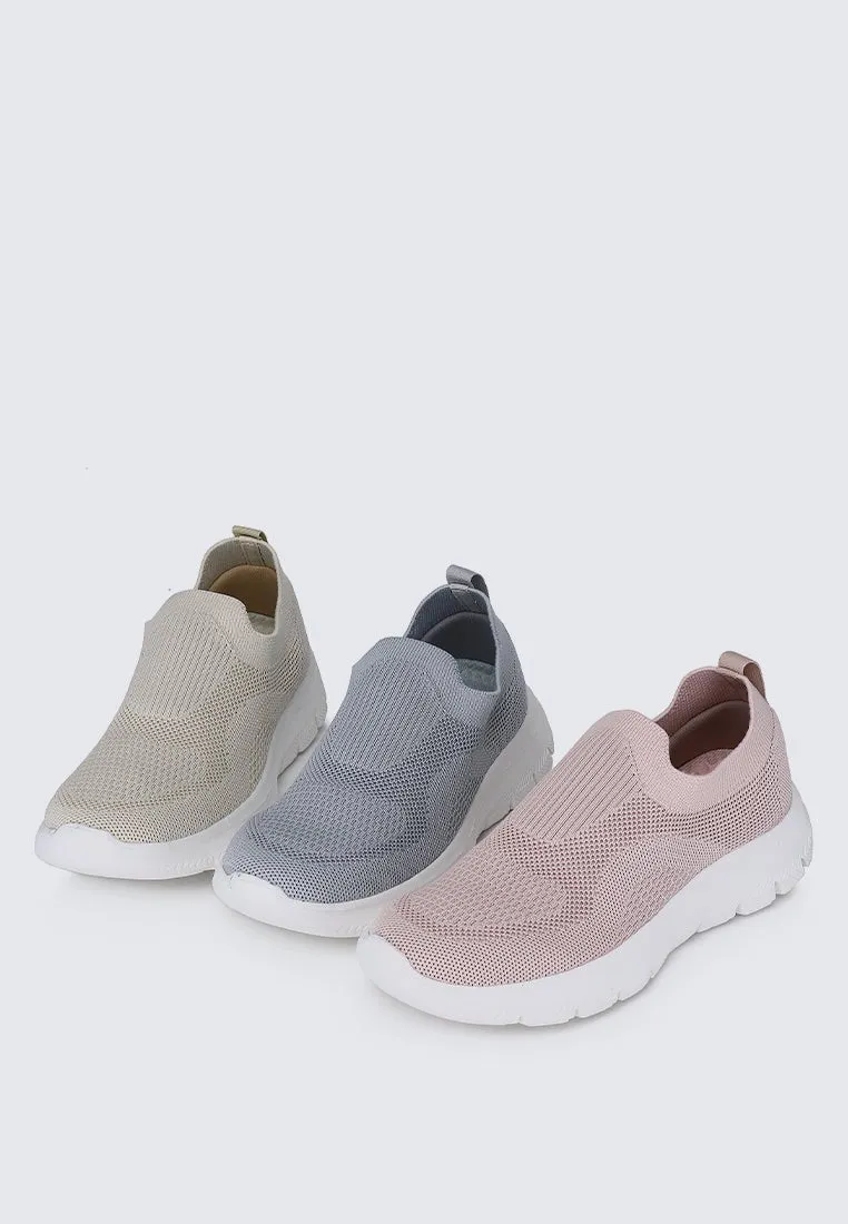 WalkEase Comfy Sneakers In Grey
