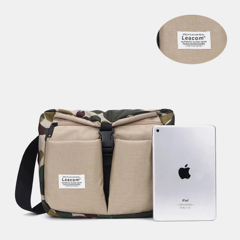 Water Resistant Tactical Shoulder Bag for Men Lightweight Nylon Crossbody Bag